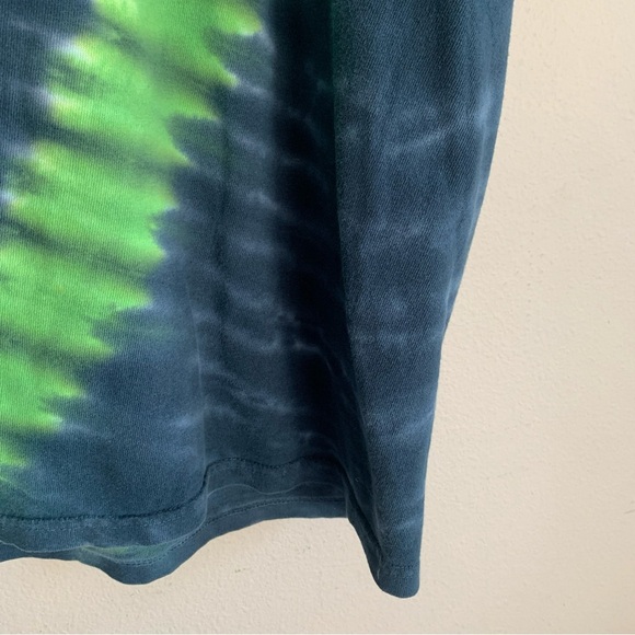 VTG Majestic Shirt Men XL Tie Dye Seattle Seahawks All Over Print Y2K Distressed - Picture 5 of 10